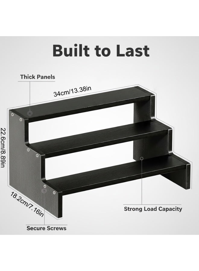 3-Tier Perfume Display Organiser, 34 cm Wide, Ladder Cologne Stand Holder, for Candles Cosmetics Cupcake Organizer Display Risers - Image 5
